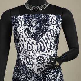 Black - batik patchwork cotton unstitched kurta material