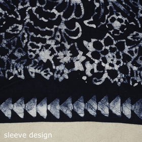 Black - batik patchwork cotton unstitched kurta material