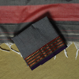 Dharwad Cotton 3pc Unstitched Dress Material Suit Set with Woven Zari Border 37