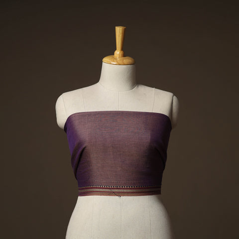 Purple - Dharwad Weave Cotton Blouse Piece 22