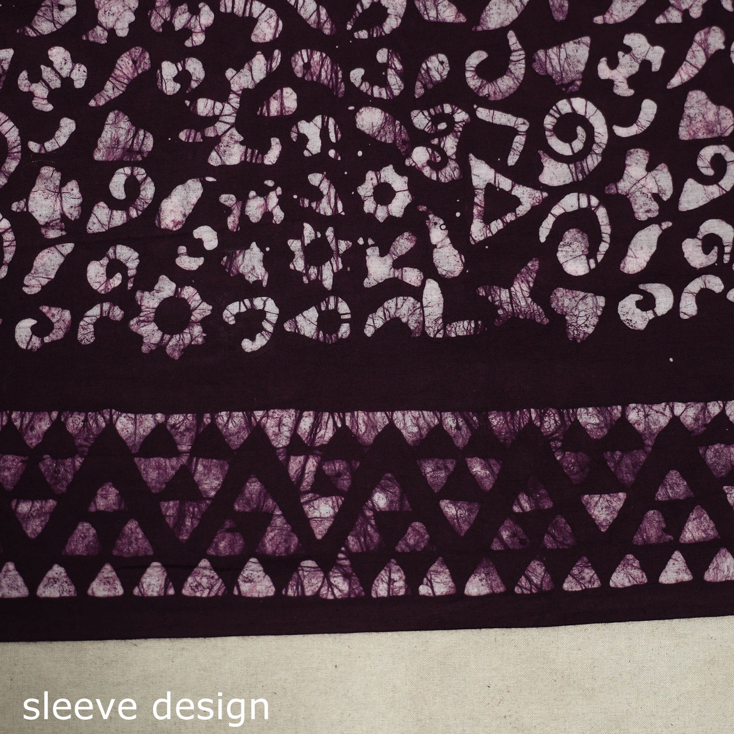 Purple - batik patchwork cotton unstitched kurta material