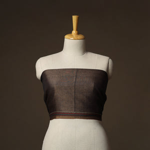 Brown - Dharwad Weave Cotton Blouse Piece 29