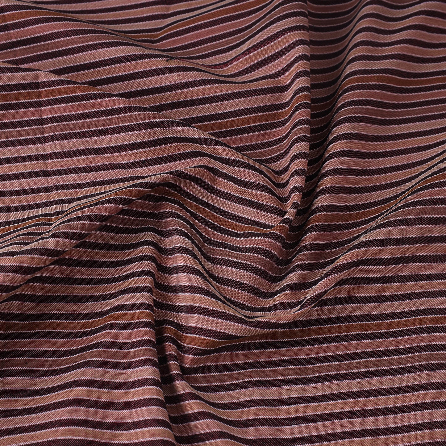  Brown Jhiri Pure Handloom Cotton Fabric