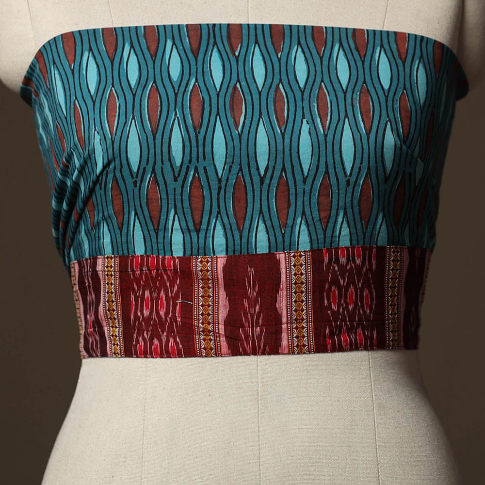Bagru Hand Block Print Natural Dyed Cotton Blouse Piece 42
