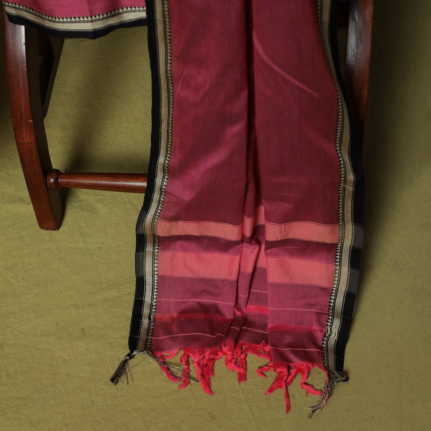 Dharwad Cotton 3pc Unstitched Dress Material Suit Set with Woven Border 42
