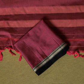 Dharwad Cotton 3pc Unstitched Dress Material Suit Set with Woven Border 42