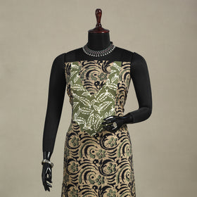 Brown - batik patchwork cotton unstitched kurta material