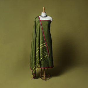 Dharwad Cotton 3pc Unstitched Dress Material Suit Set with Woven Border 45