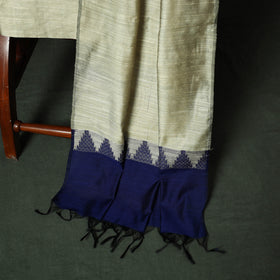 Blue - Mangalagiri Silk Cotton Thread Work 3pc Unstitched Dress Material Suit Set 28