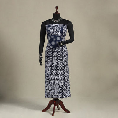 Blue - batik patchwork cotton unstitched kurta material