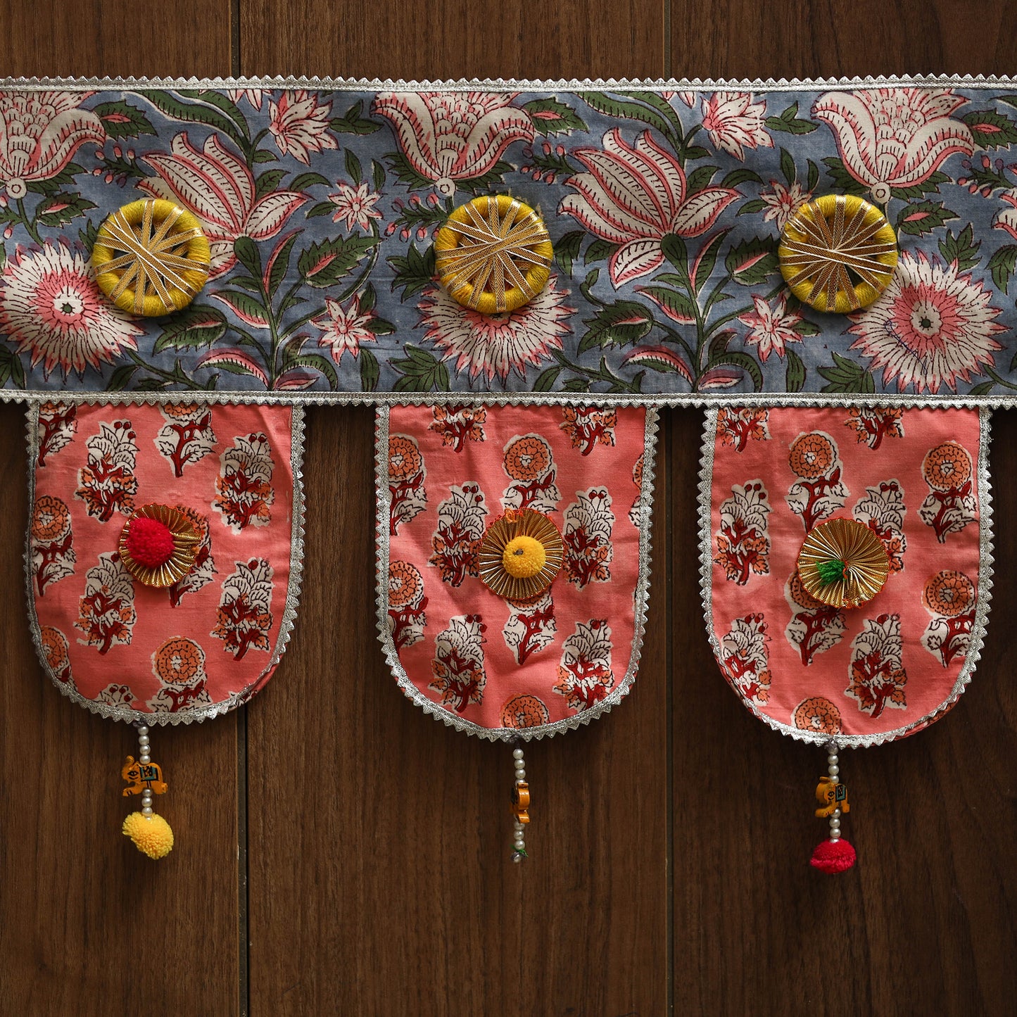 Handmade fabric toran for festive decor 24 - handcrafted