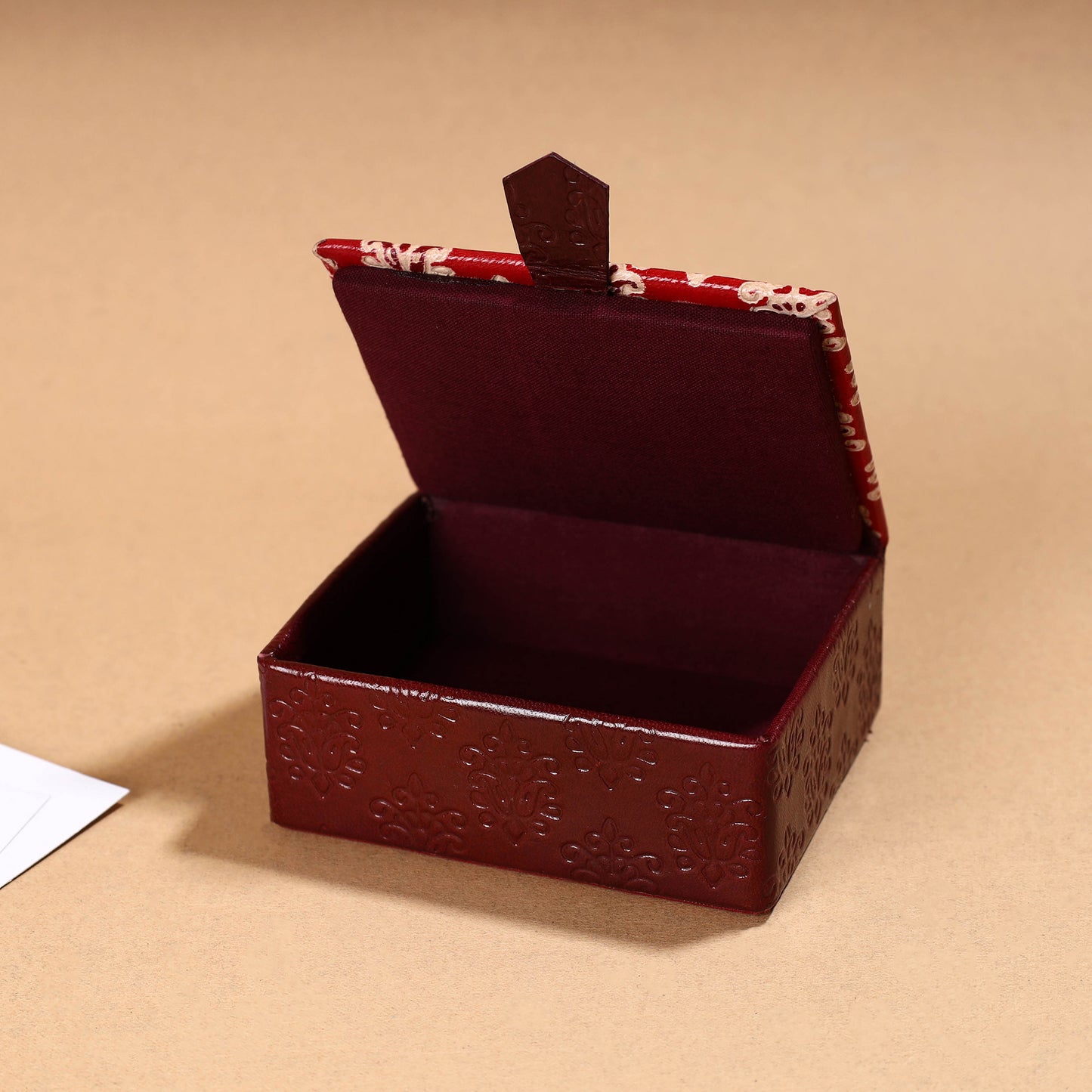 Handcrafted Embossed Leather Card Holder