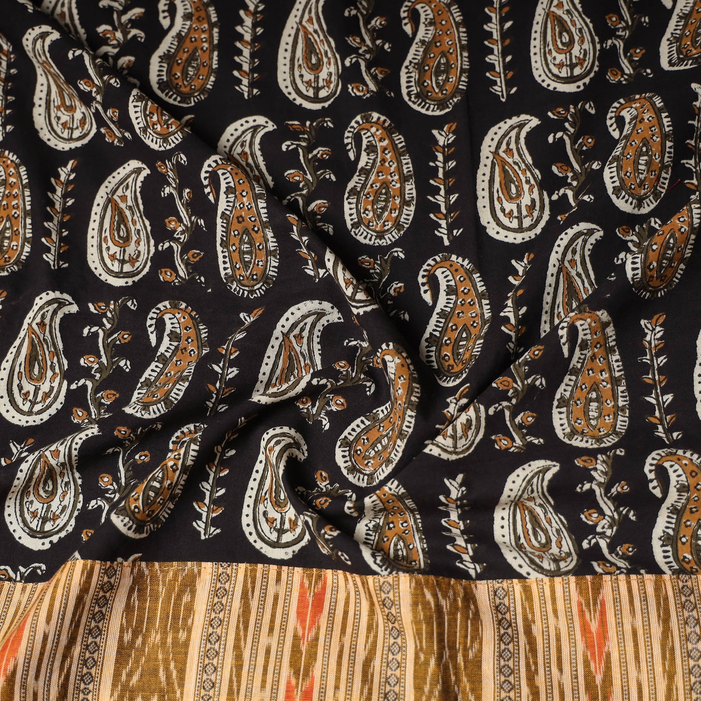 Bagru Hand Block Print Natural Dyed Cotton Blouse Piece 78