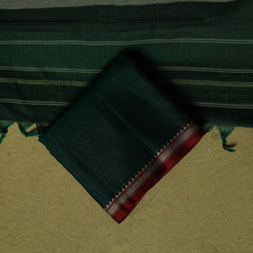 Dharwad Cotton 3pc Unstitched Dress Material Suit Set with Woven Border 50