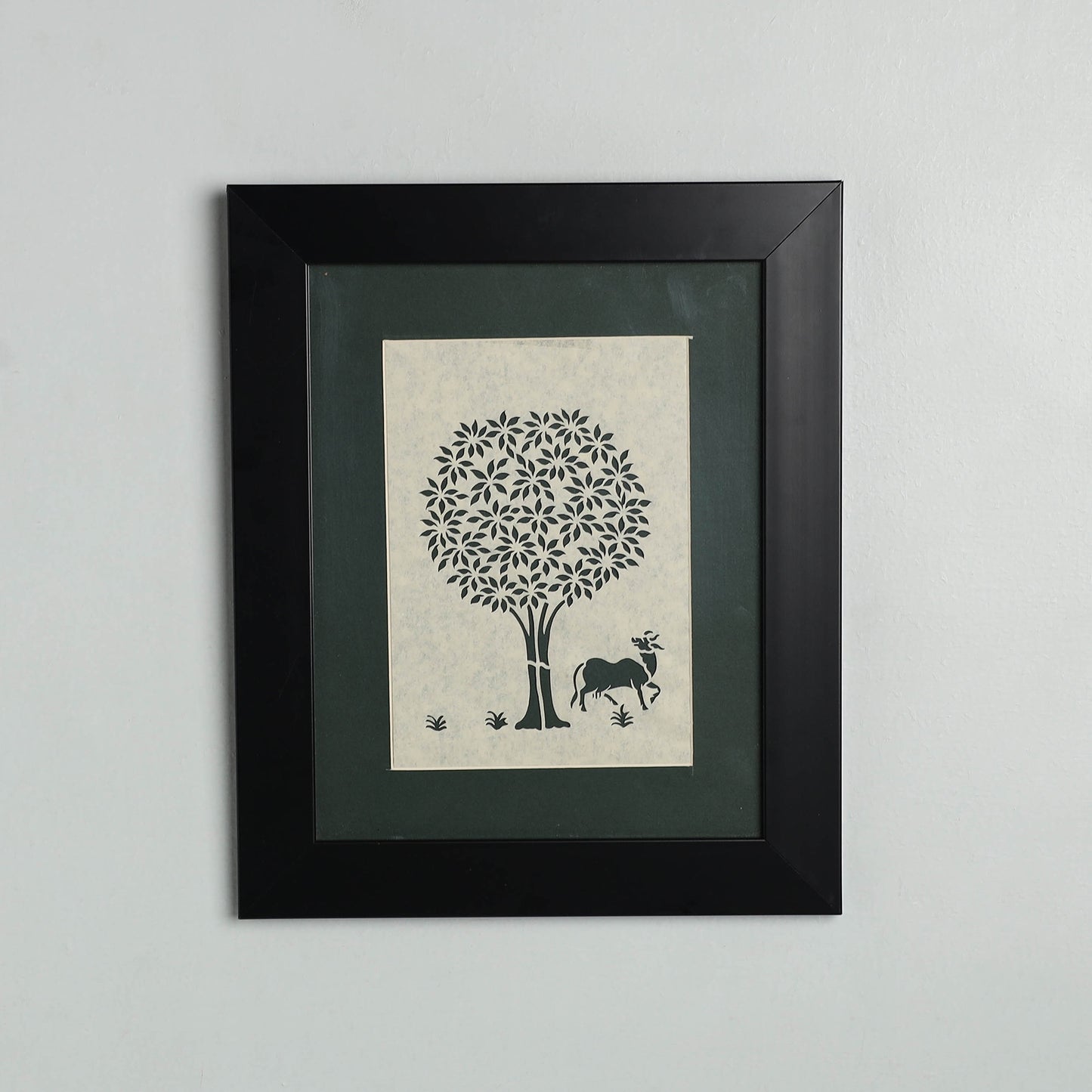 Sanjhi Paper Cut Artwork Traditional Painting with Frame 18