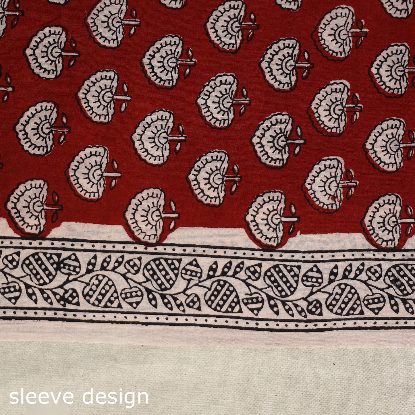 Red - bagh patchwork cotton unstitched kurta material