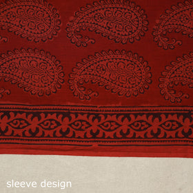 Red - bagh patchwork cotton unstitched kurta material