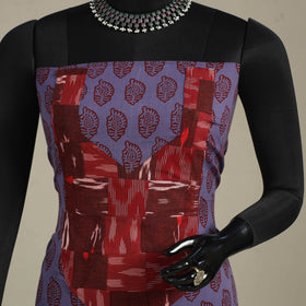 Purple - bagh patchwork cotton unstitched kurta material