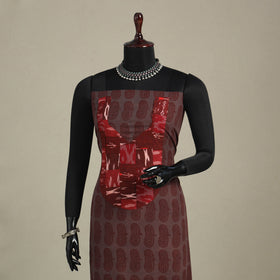 Brown - bagh patchwork cotton unstitched kurta material