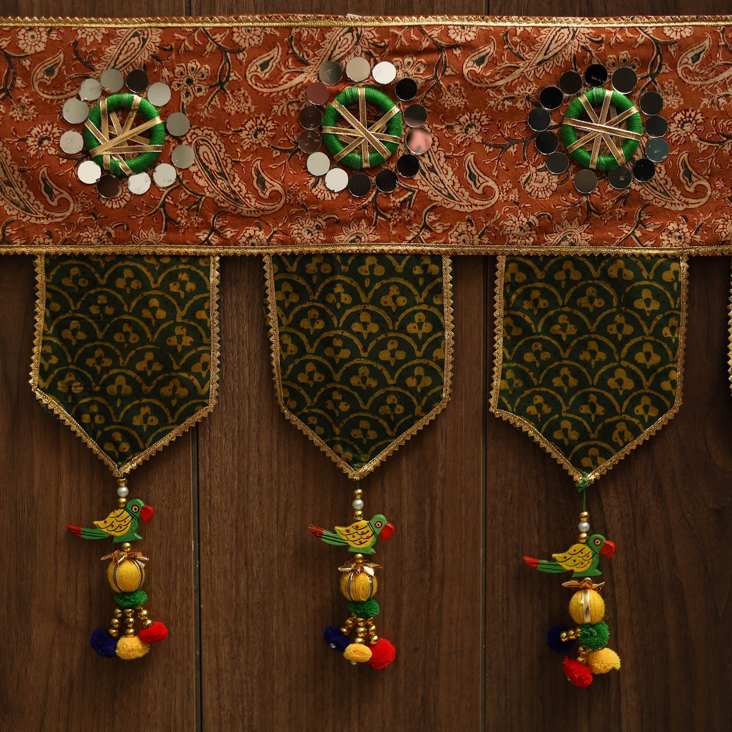 Handmade fabric toran for festive decor 31 - handcrafted