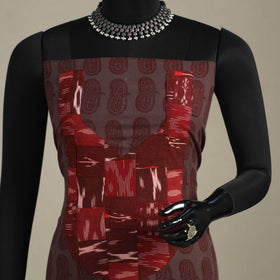 Brown - bagh patchwork cotton unstitched kurta material