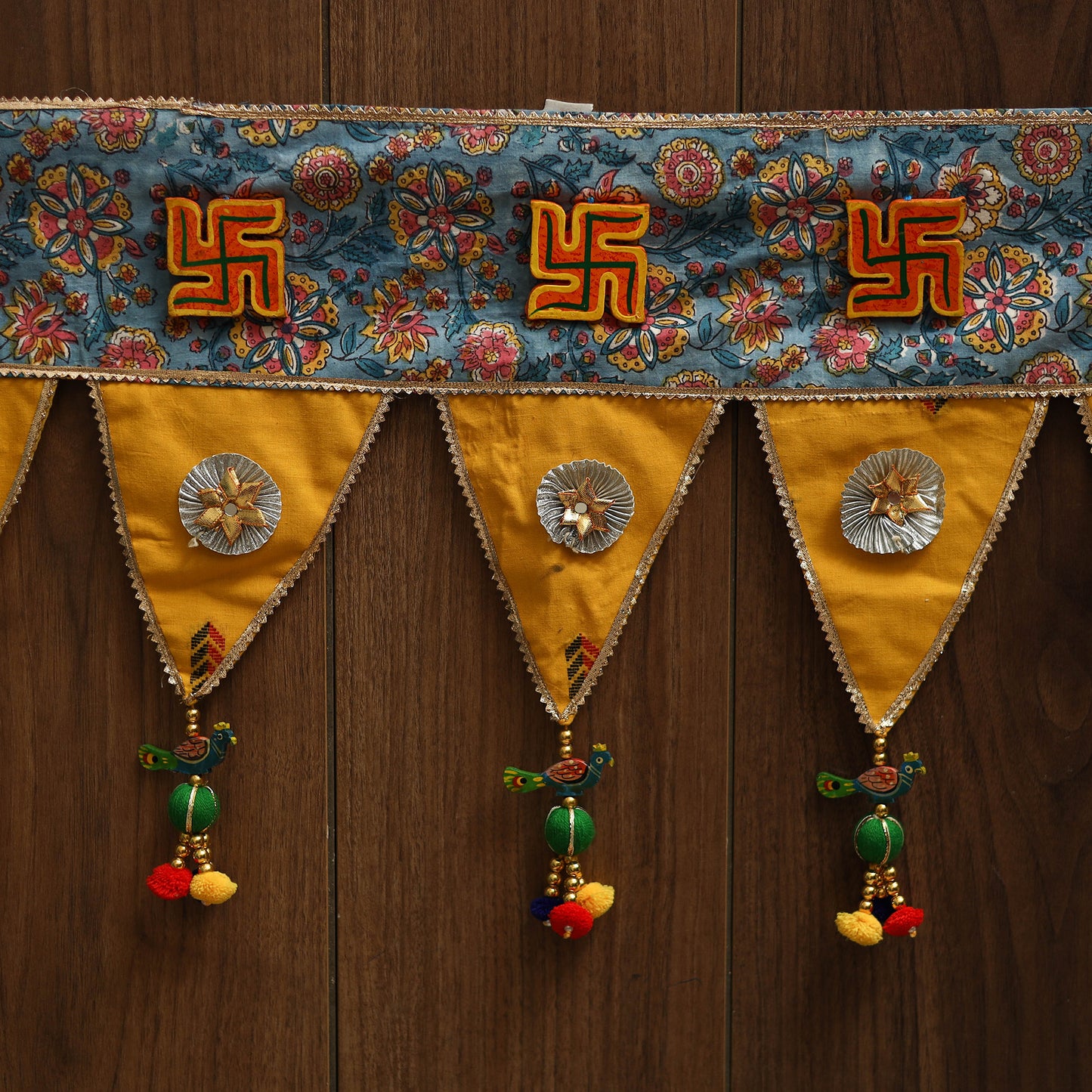 Handmade fabric toran for festive decor 33 - handcrafted