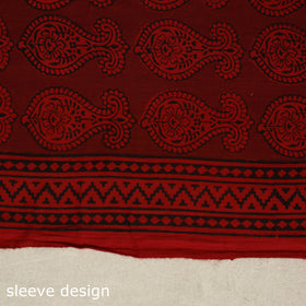 Red - bagh patchwork cotton unstitched kurta material