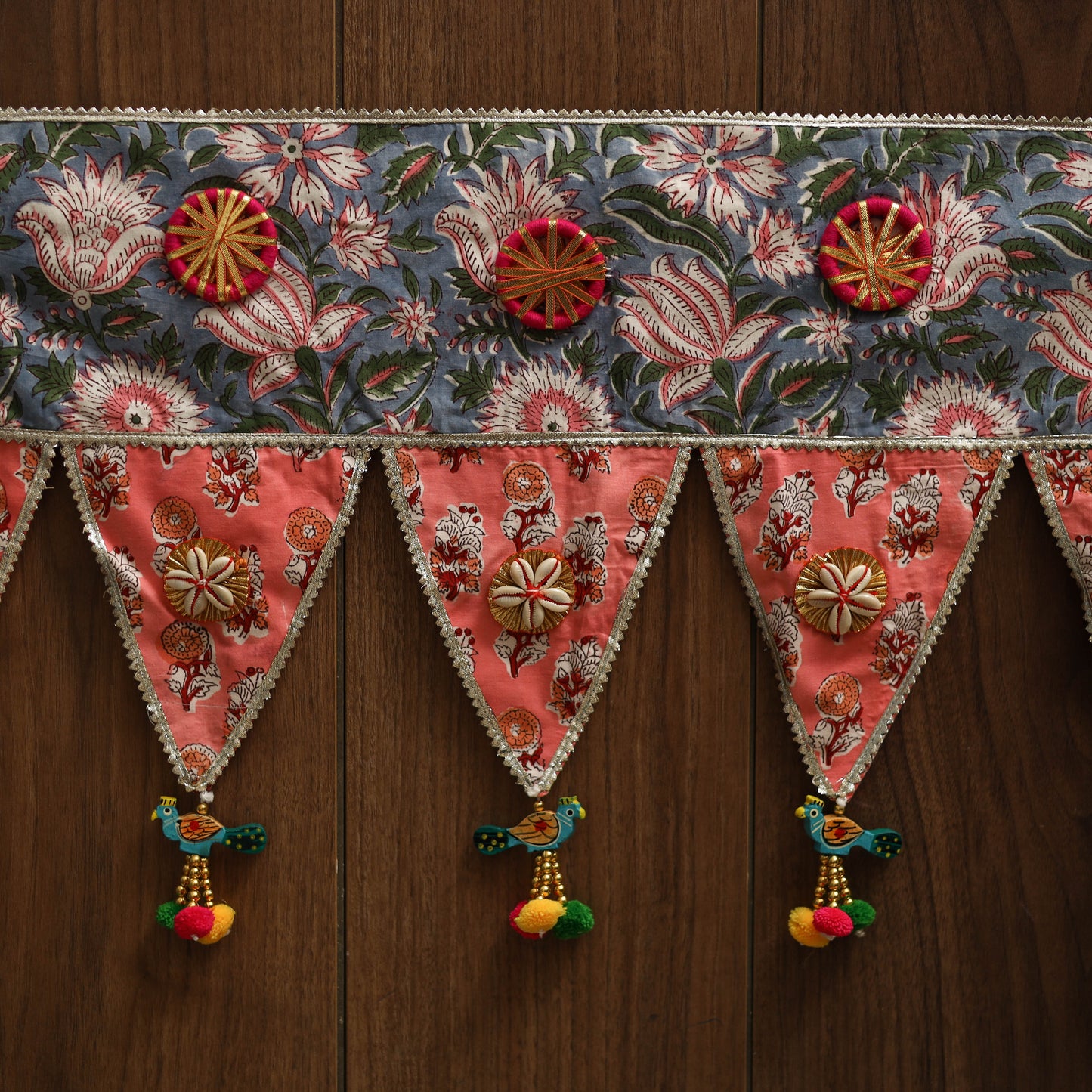 Handmade fabric toran for festive decor 36 - handcrafted