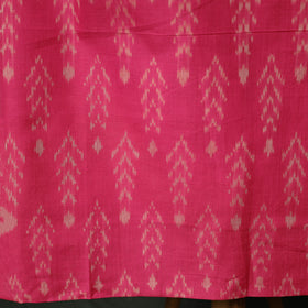 Pink - Pochampally Ikat Mercerised Cotton 2pc Unstitched Dress Material Kurta Set 45