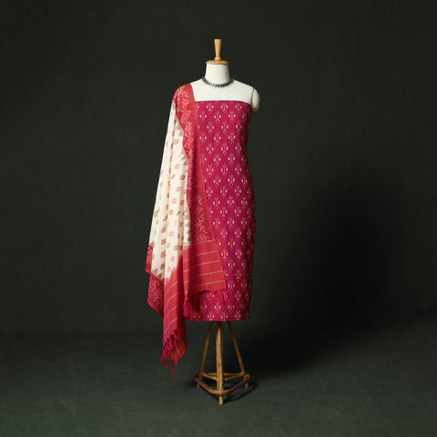 Pochampally Ikat Mercerised Cotton 2pc Unstitched Dress Material Kurta Set 46