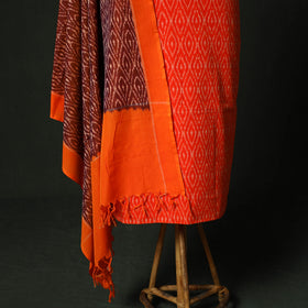 Pochampally Ikat Mercerised Cotton 2pc Unstitched Dress Material Kurta Set 47