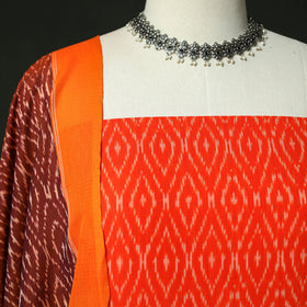 Pochampally Ikat Mercerised Cotton 2pc Unstitched Dress Material Kurta Set 47