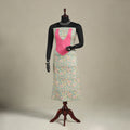 Green - sanganeri patchwork cotton unstitched kurta