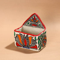 Madhubani Handpainted Paper Mache Letter & Paper Holder