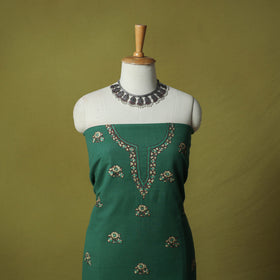 Hand Embroidered Cotton Kashida 2pc Unstitched Dress Material Kurta Set 02