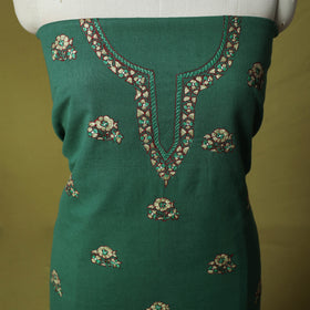 Hand Embroidered Cotton Kashida 2pc Unstitched Dress Material Kurta Set 02
