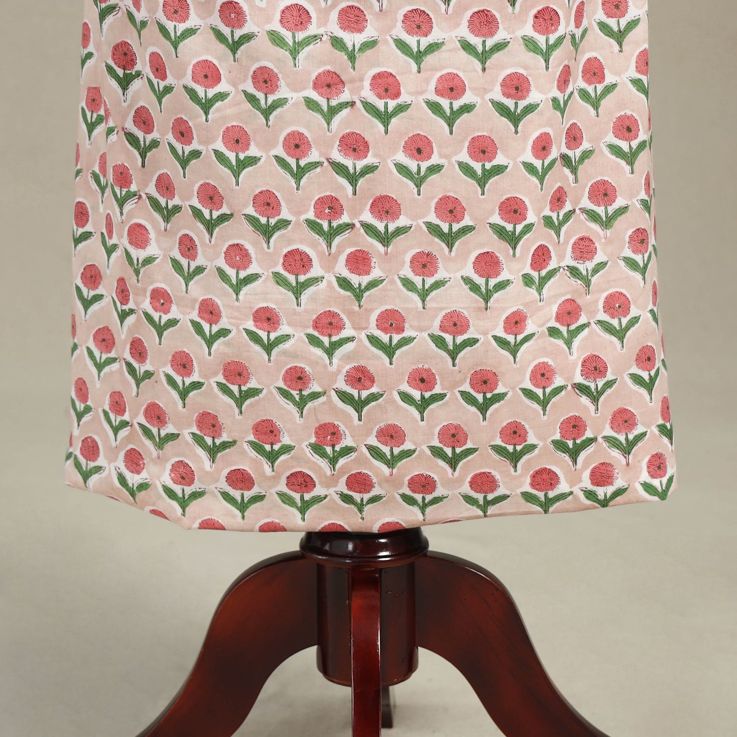 Beige - sanganeri patchwork cotton unstitched kurta