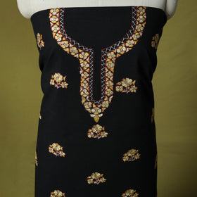 Hand Embroidered Cotton Kashida 2pc Unstitched Dress Material Kurta Set 04
