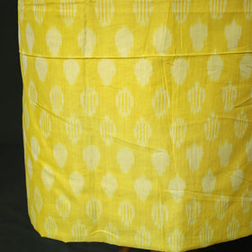 Yellow - Pochampally Ikat Mercerised Cotton 2pc Unstitched Dress Material Kurta Set 53