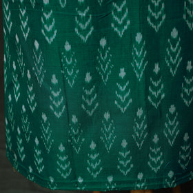 Green - Pochampally Ikat Mercerised Cotton 2pc Unstitched Dress Material Kurta Set 56