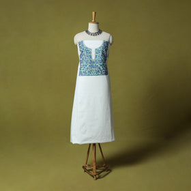 Hand Embroidered Cotton Kashida 2pc Unstitched Dress Material Kurta Set 11