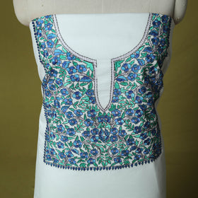 Hand Embroidered Cotton Kashida 2pc Unstitched Dress Material Kurta Set 11