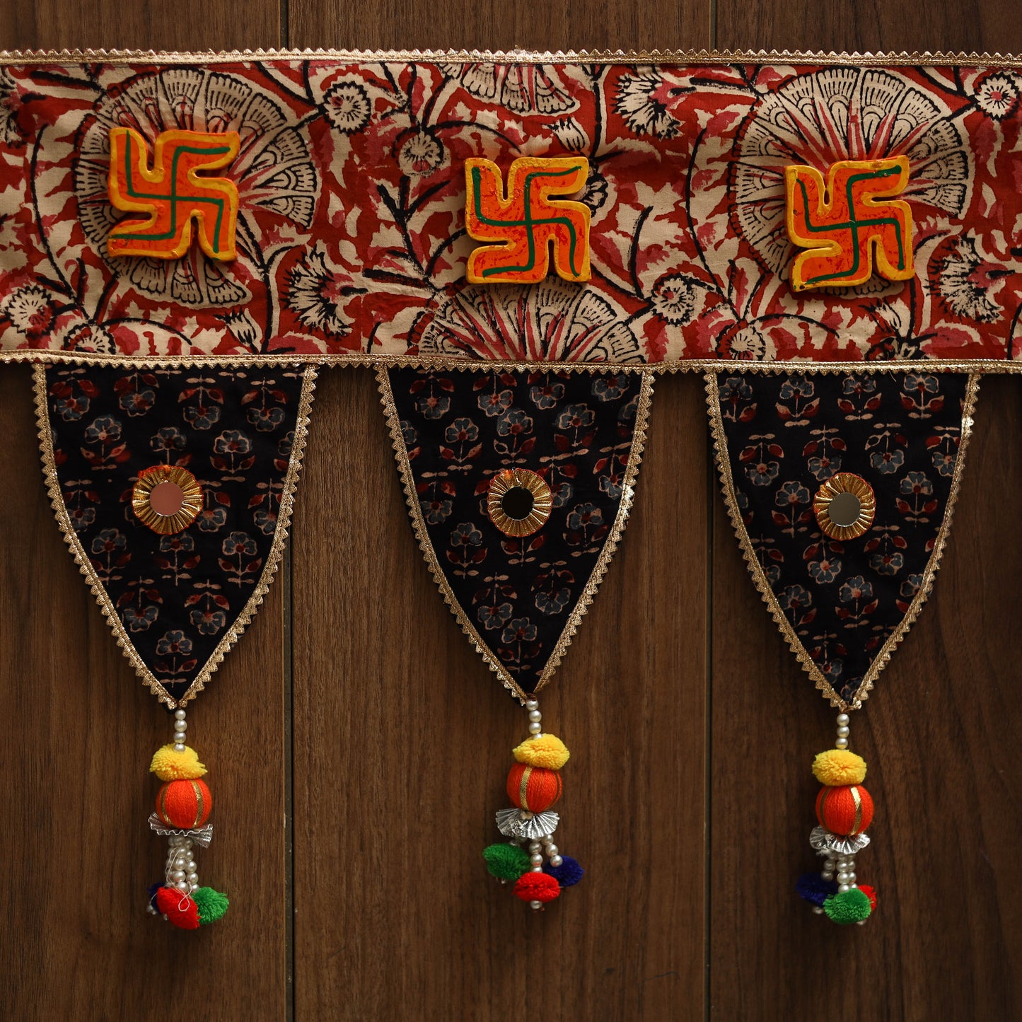 Handmade fabric toran for festive decor 61 - handcrafted