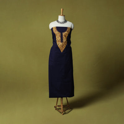 Hand Embroidered Cotton Kashida 2pc Unstitched Dress Material Kurta Set 15