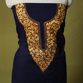 Hand Embroidered Cotton Kashida 2pc Unstitched Dress Material Kurta Set 15