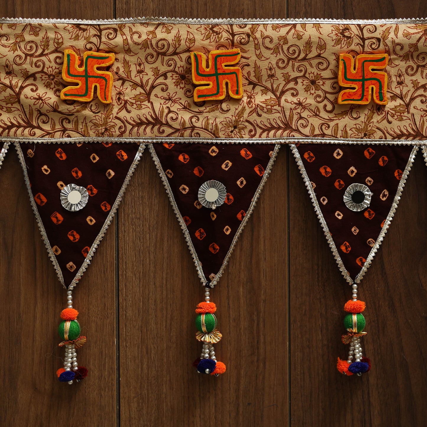 Handmade fabric toran for festive decor 63 - handcrafted