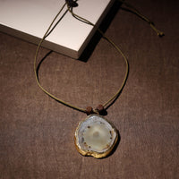 Handmade Natural Gemstone Bezel Pendent 02