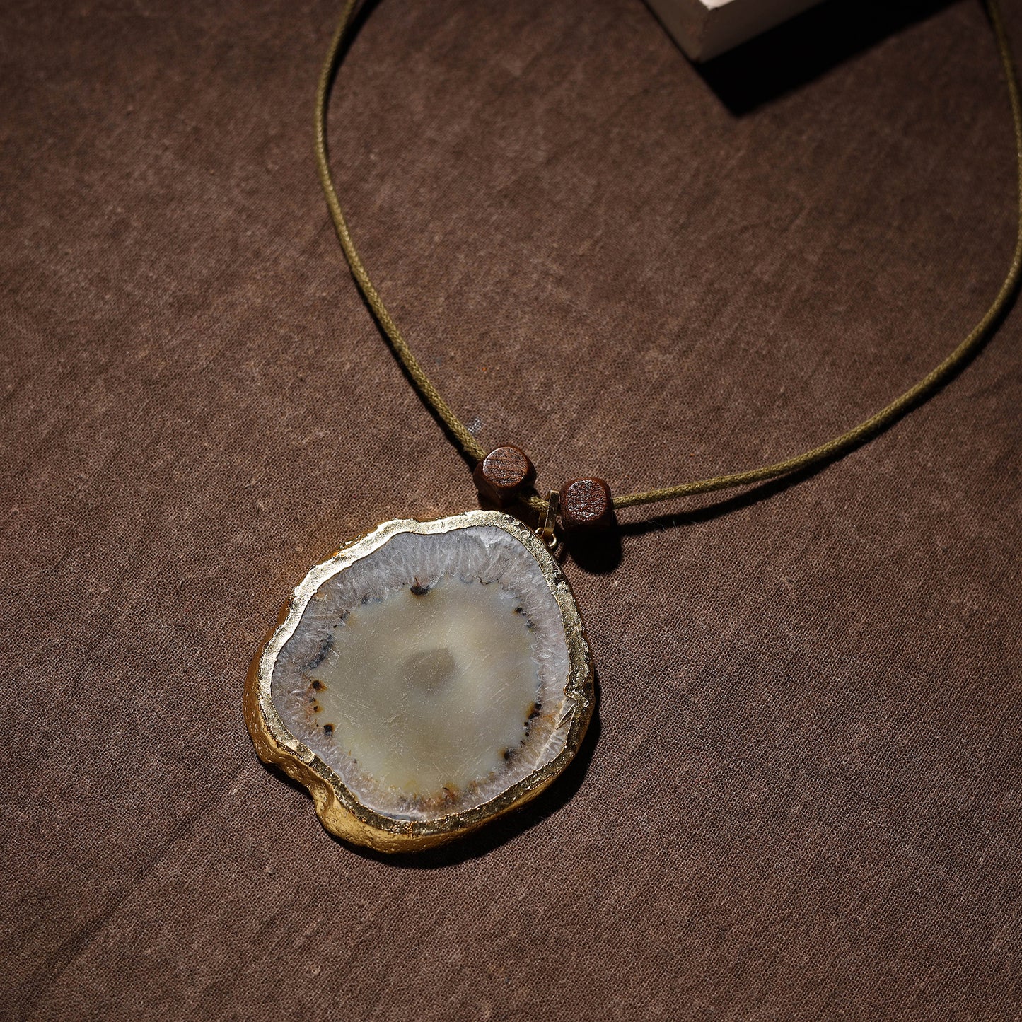 Handmade Natural Gemstone Bezel Pendent 02