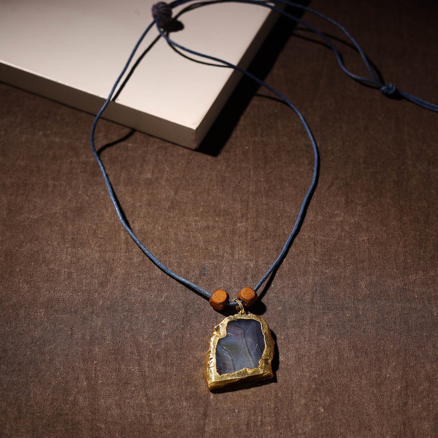 Handmade Natural Gemstone Bezel Pendent 03