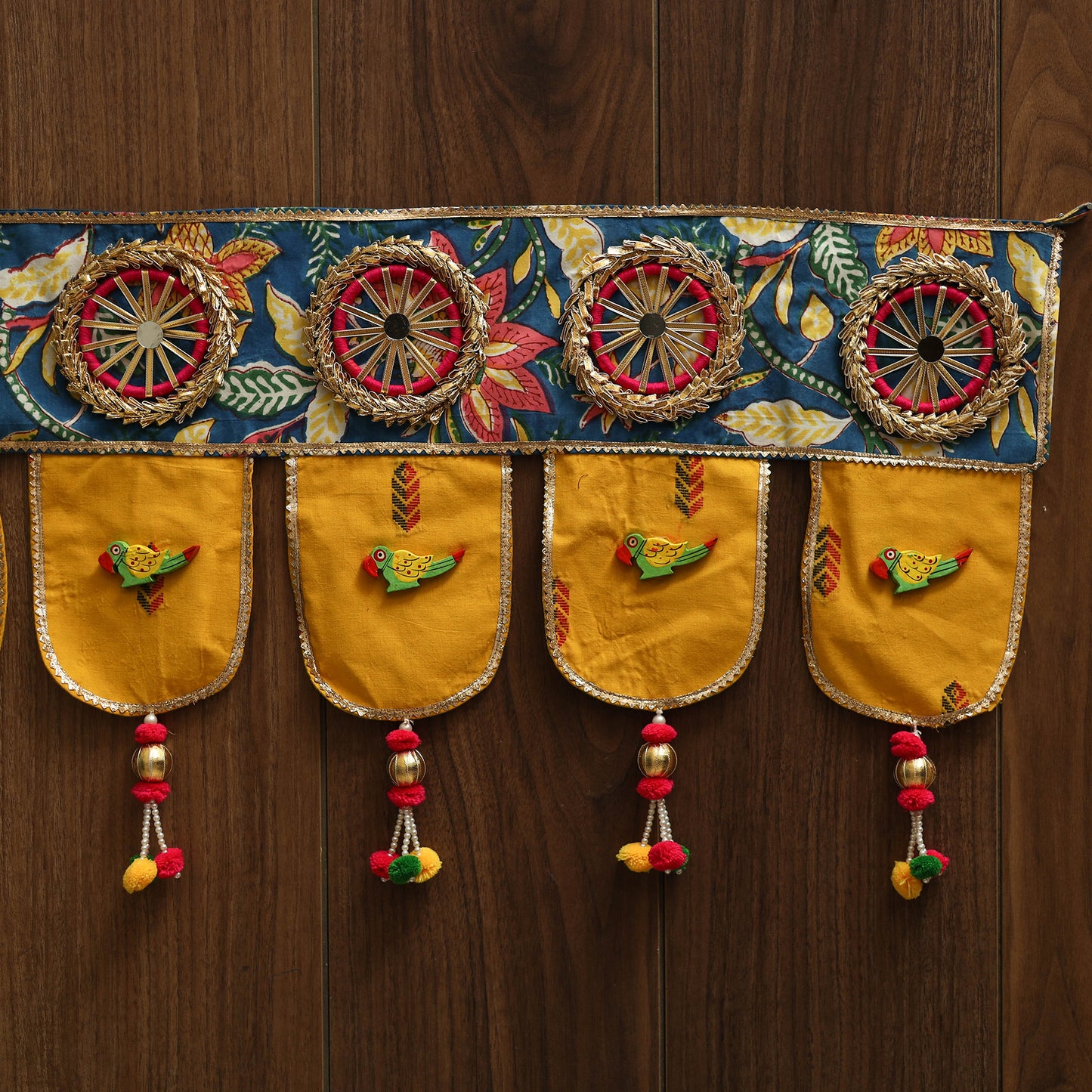 Handmade fabric toran for festive decor 68 - handcrafted